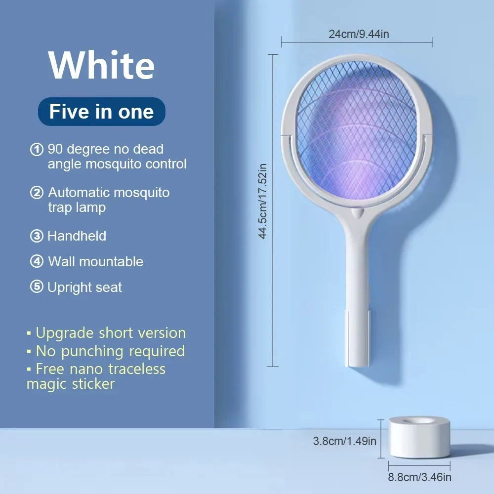 5-in-1 Electric Mosquito Swatter ā Battery-Powered Fly & Bug Zapper Lamp