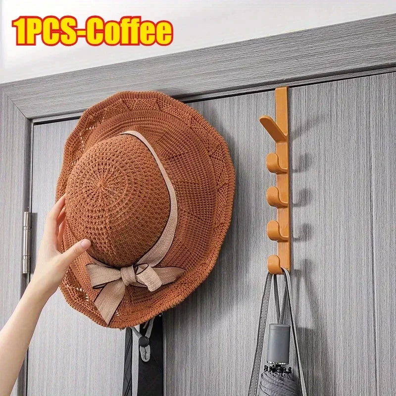Over-the-Door 5-Hook Clothes & Bag Organizer – Space-Saving Storage Rack