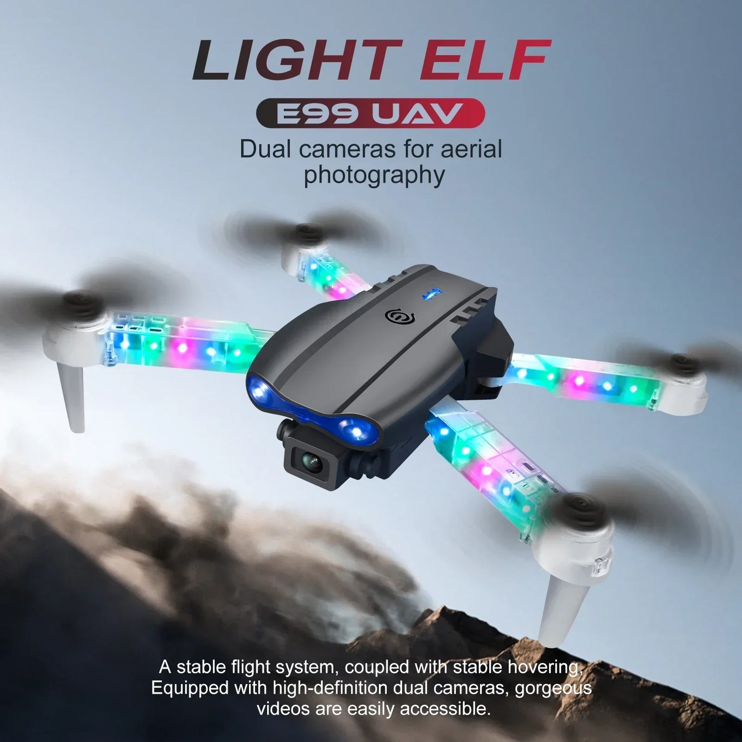 Foldable E99 K3 Pro 4K HD Drone – Dual Camera, WiFi Aerial Photography, RC Quadcopter