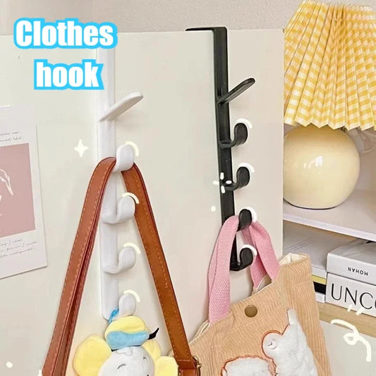 Over-the-Door 5-Hook Clothes & Bag Organizer – Space-Saving Storage Rack