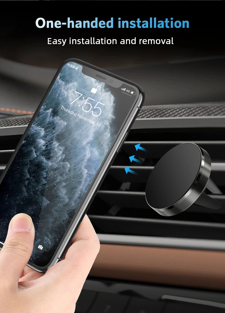 Magnetic Car Phone Holder – Universal Air Vent Mount for Smartphones