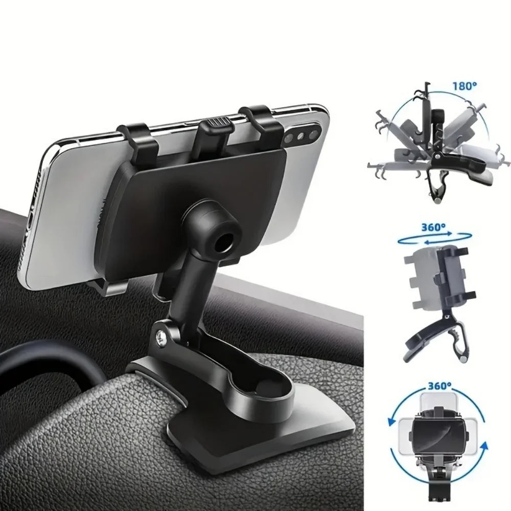 360° Rotating Universal Car Phone Holder – Dashboard Smartphone Mount