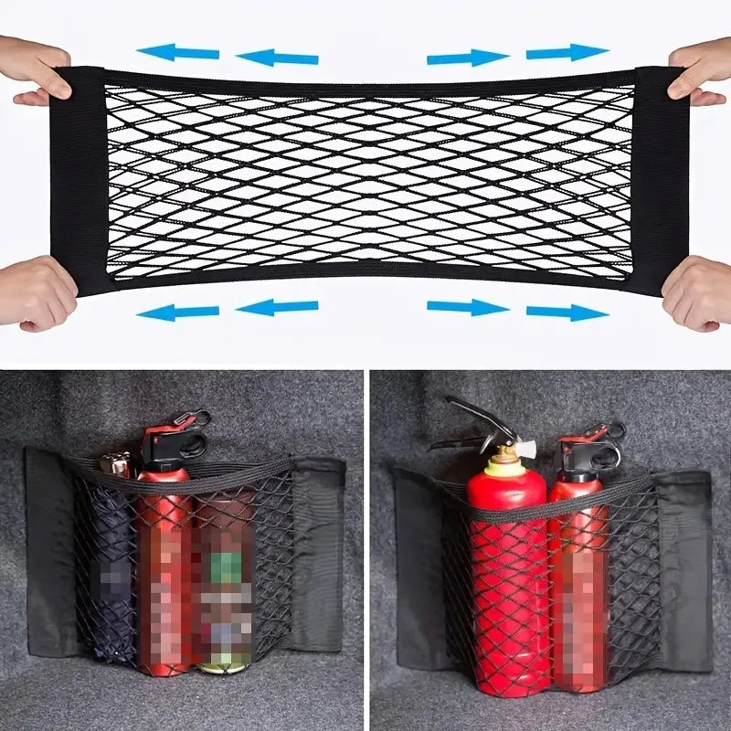 Universal Car Seat Back Storage Net – Rear Trunk Organizer Pocket