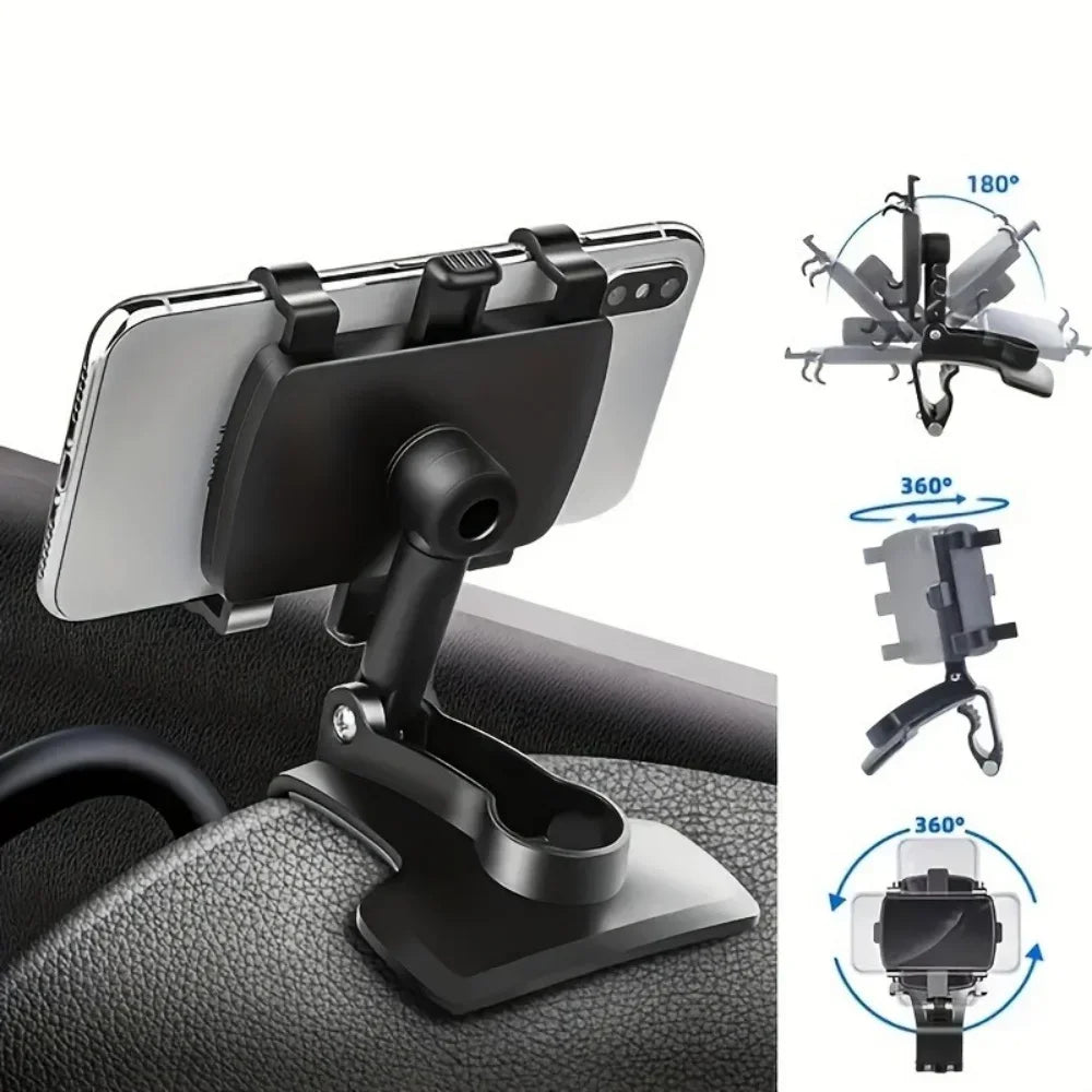 360° Rotating Universal Car Phone Holder – Dashboard Smartphone Mount