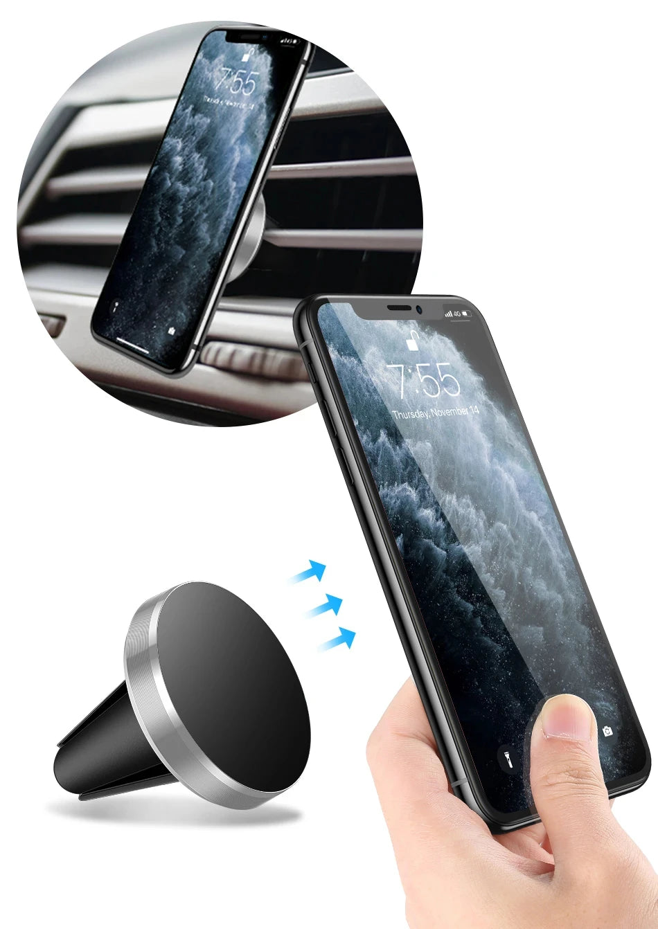 Magnetic Car Phone Holder – Universal Air Vent Mount for Smartphones