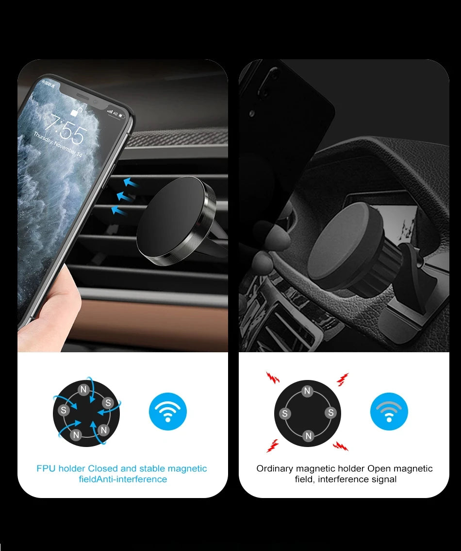 Magnetic Car Phone Holder – Universal Air Vent Mount for Smartphones
