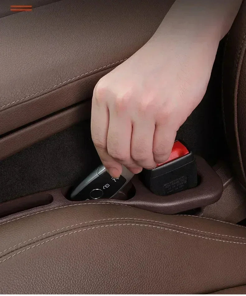 2Pcs Car Seat Gap Filler Organizer – PU Waterproof Anti-Leak Storage Strip