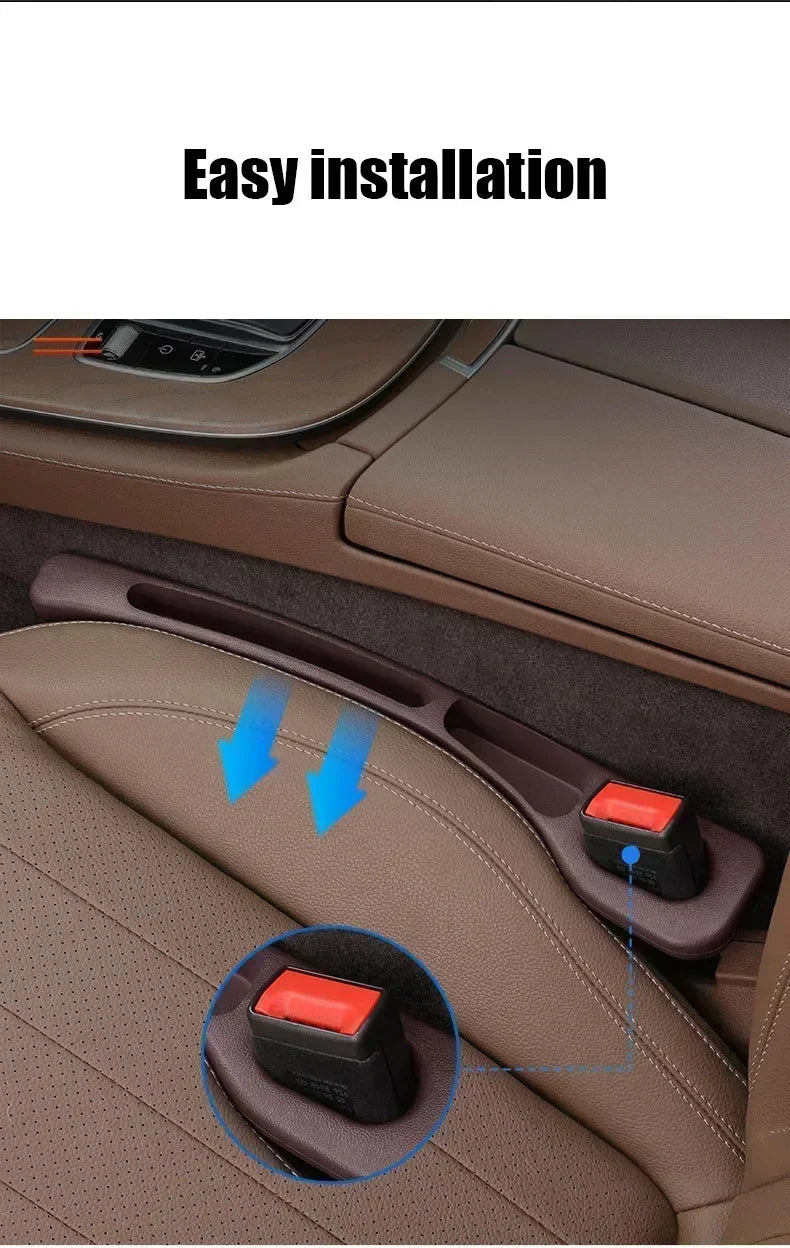 2Pcs Car Seat Gap Filler Organizer – PU Waterproof Anti-Leak Storage Strip