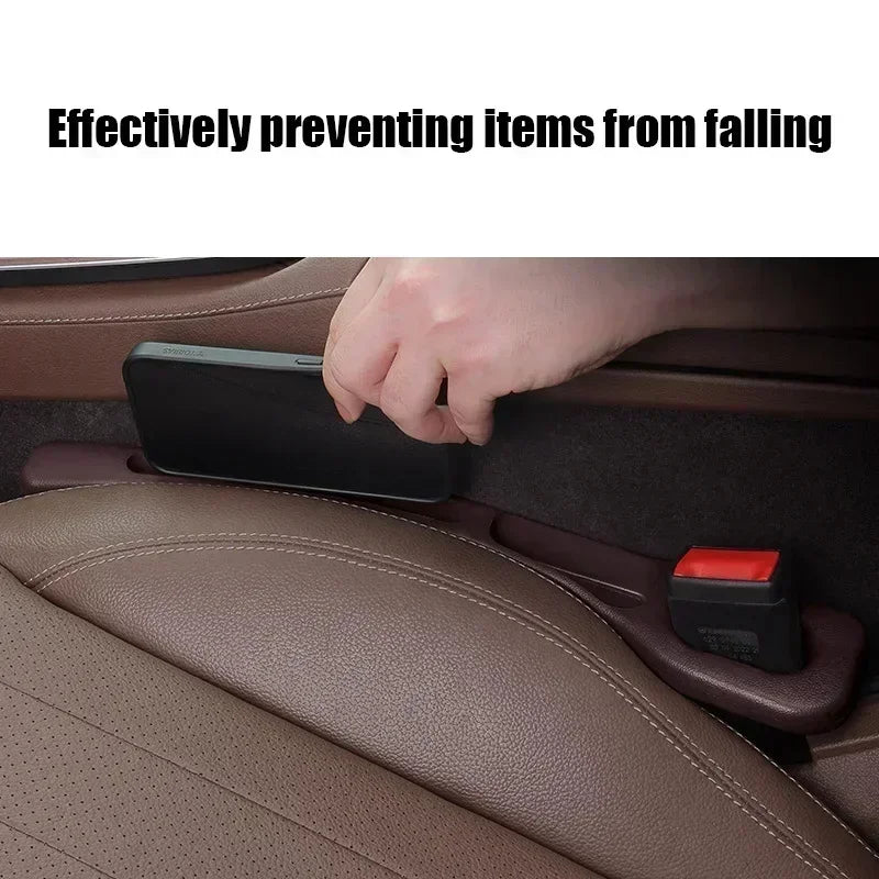2Pcs Car Seat Gap Filler Organizer – PU Waterproof Anti-Leak Storage Strip