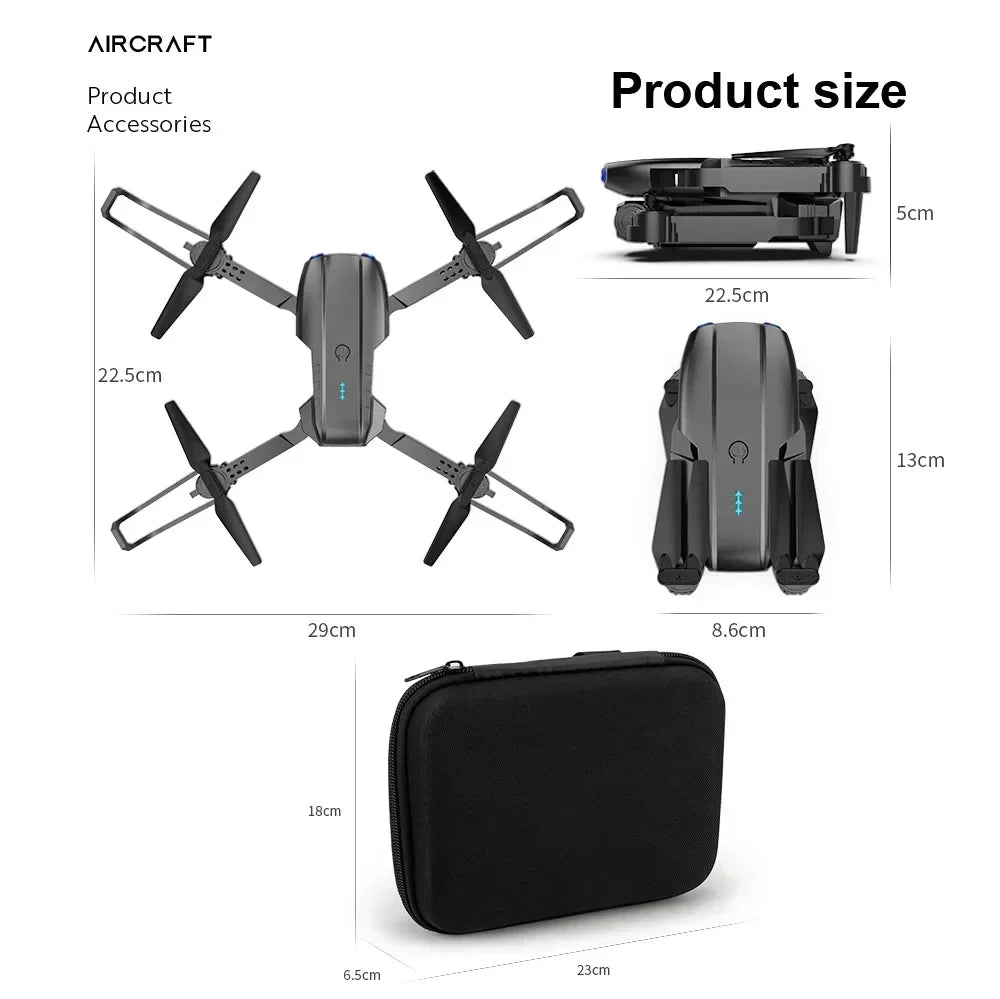 Foldable E99 K3 Pro 4K HD Drone – Dual Camera, WiFi Aerial Photography, RC Quadcopter