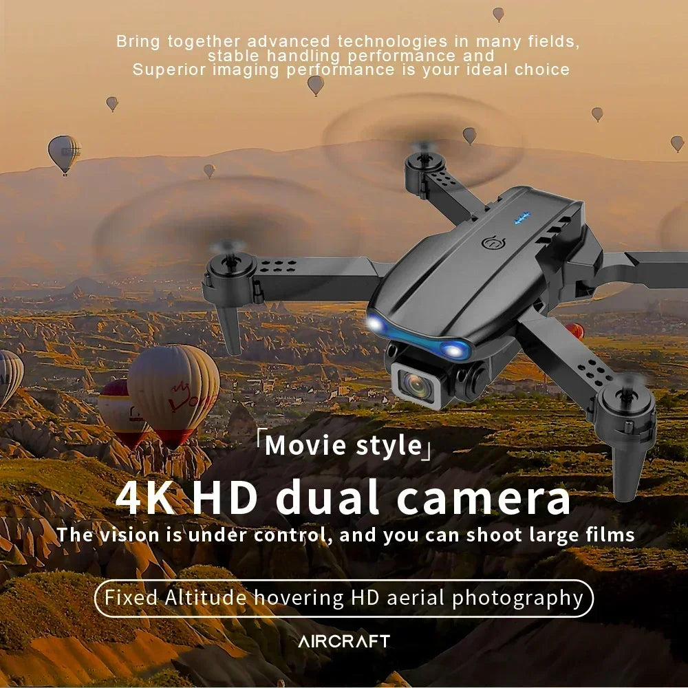 Foldable E99 K3 Pro 4K HD Drone – Dual Camera, WiFi Aerial Photography, RC Quadcopter