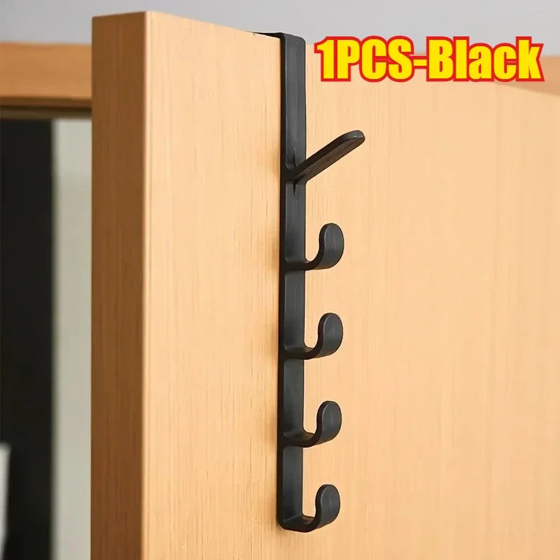 Over-the-Door 5-Hook Clothes & Bag Organizer – Space-Saving Storage Rack
