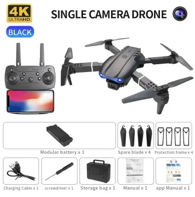 Foldable E99 K3 Pro 4K HD Drone – Dual Camera, WiFi Aerial Photography, RC Quadcopter