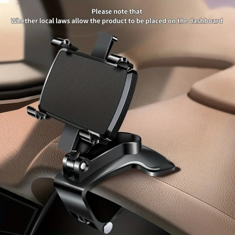 360° Rotating Universal Car Phone Holder – Dashboard Smartphone Mount