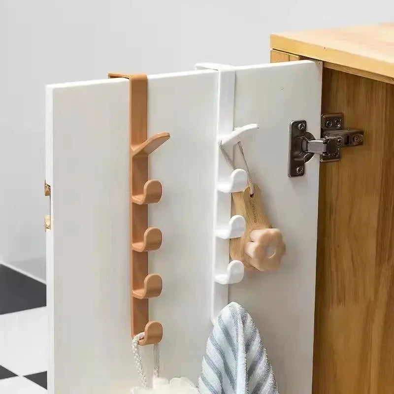 Over-the-Door 5-Hook Clothes & Bag Organizer – Space-Saving Storage Rack