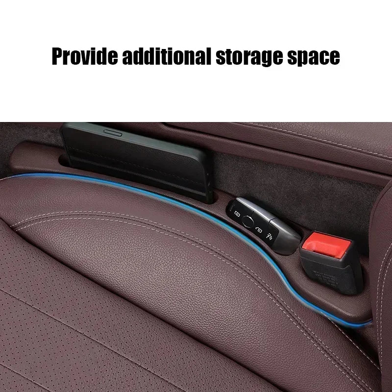 2Pcs Car Seat Gap Filler Organizer – PU Waterproof Anti-Leak Storage Strip