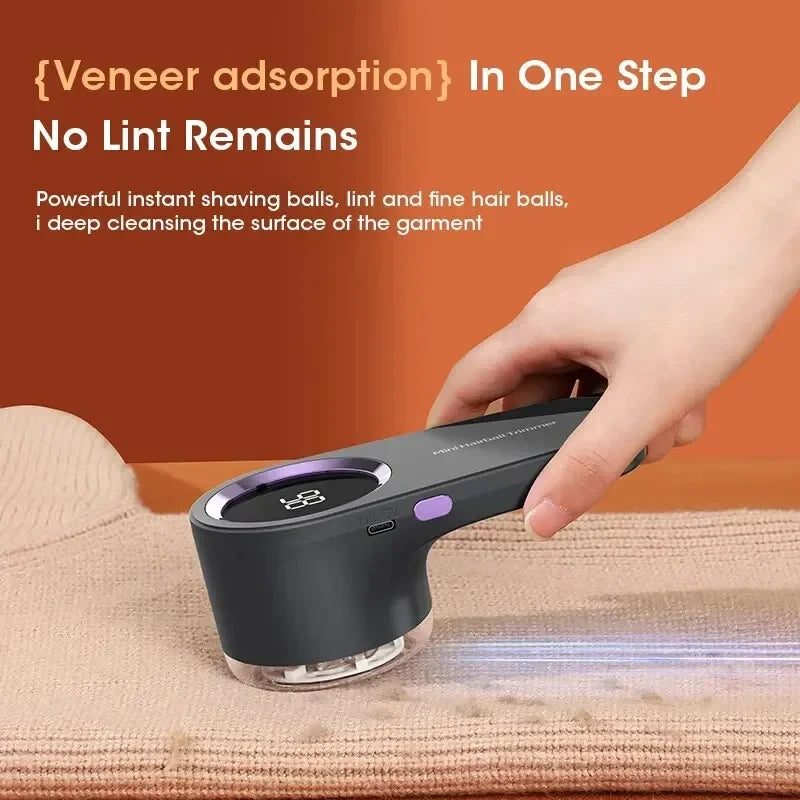 Electric Lint & Fluff Remover – Rechargeable Clothes Shaver with Digital Display