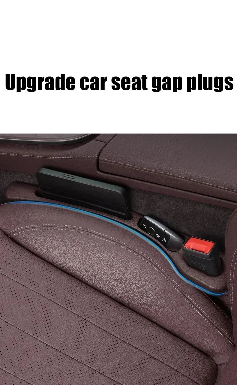 2Pcs Car Seat Gap Filler Organizer – PU Waterproof Anti-Leak Storage Strip