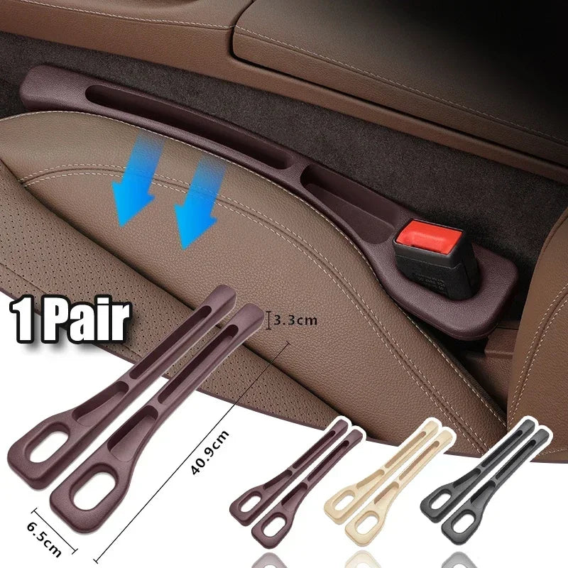 2Pcs Car Seat Gap Filler Organizer – PU Waterproof Anti-Leak Storage Strip