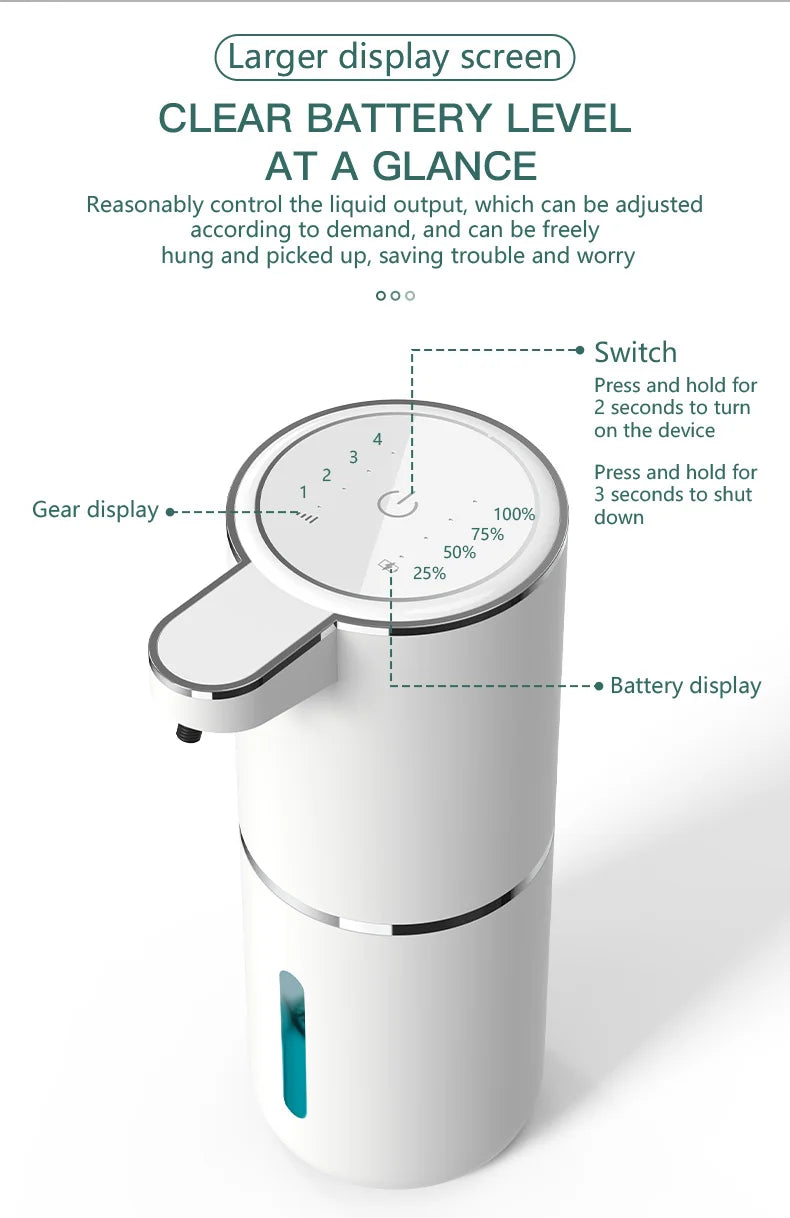 Automatic Touchless Soap Dispenser – Smart Sensor, Rechargeable & Waterproof