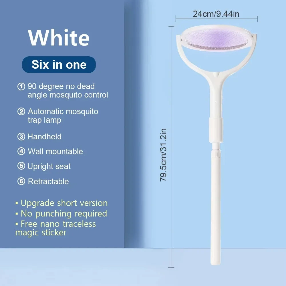 5-in-1 Electric Mosquito Swatter – Battery-Powered Fly & Bug Zapper Lamp