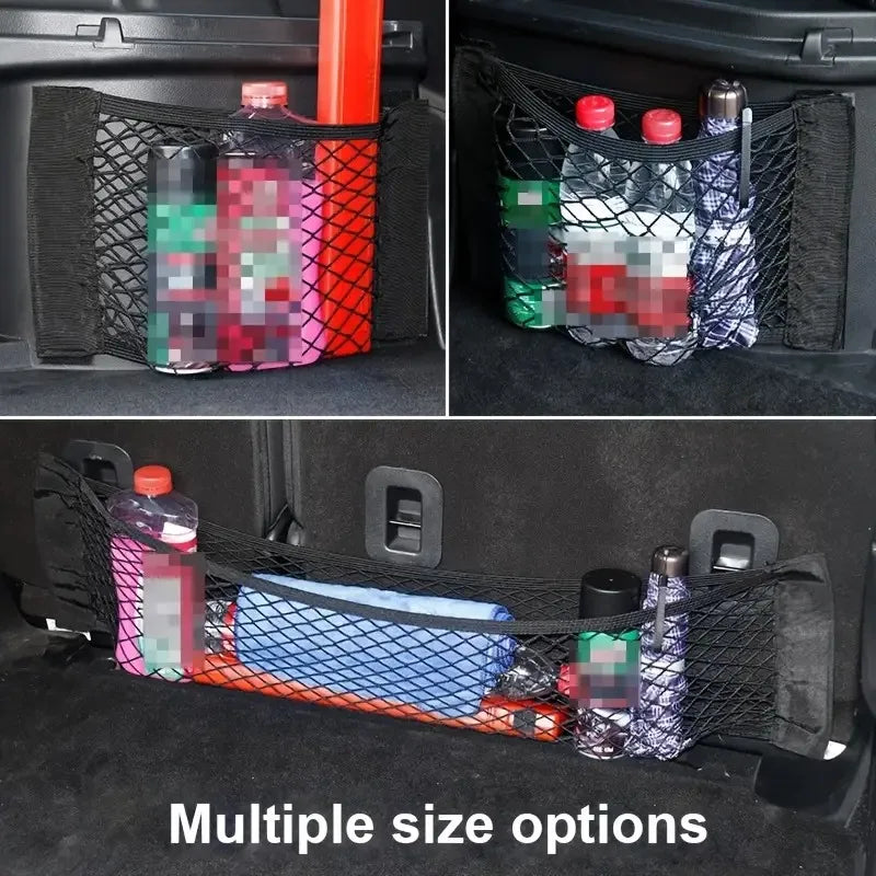 Universal Car Seat Back Storage Net – Rear Trunk Organizer Pocket