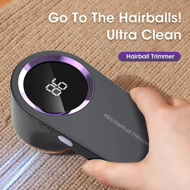 Electric Lint & Fluff Remover – Rechargeable Clothes Shaver with Digital Display