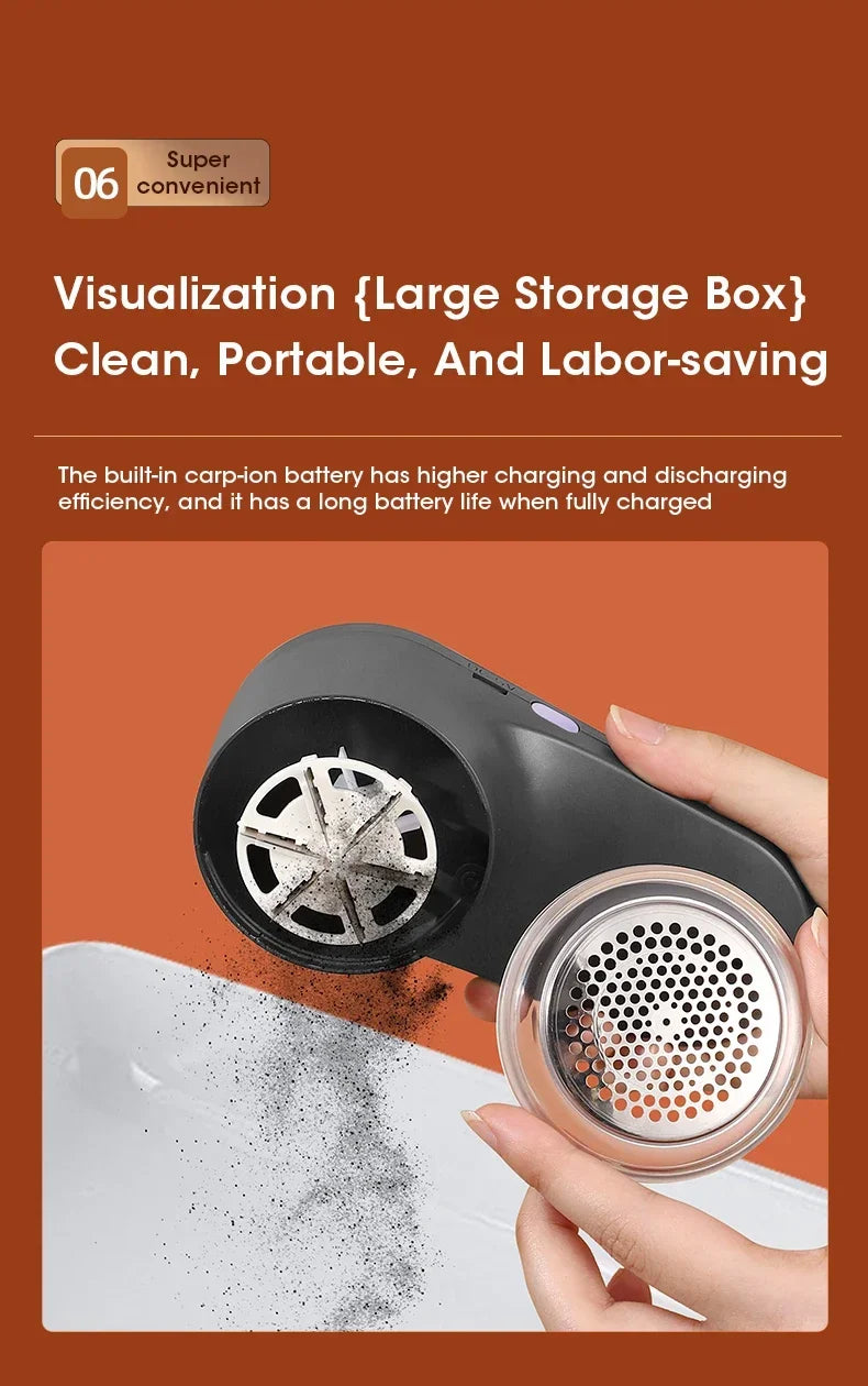 Electric Lint & Fluff Remover – Rechargeable Clothes Shaver with Digital Display