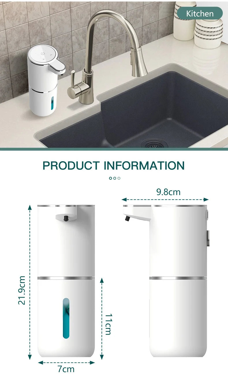 Automatic Touchless Soap Dispenser – Smart Sensor, Rechargeable & Waterproof