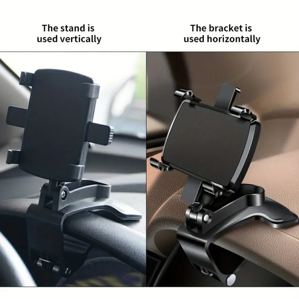 360° Rotating Universal Car Phone Holder – Dashboard Smartphone Mount