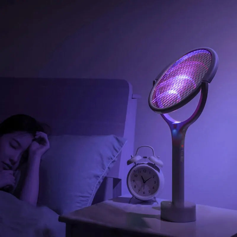 5-in-1 Electric Mosquito Swatter – Battery-Powered Fly & Bug Zapper Lamp